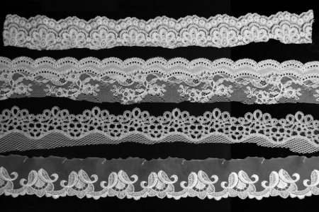 lacework line on black backgroundの写真素材
