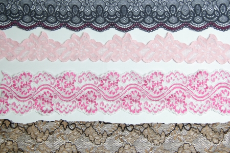 lacework line on white backgroundの写真素材