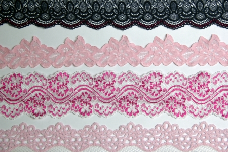 lacework line on white backgroundの写真素材