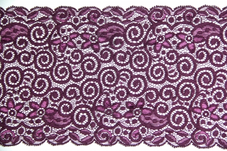 pink lacework line on white backgroundの写真素材