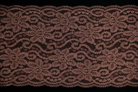 lacework line on black backgroundの写真素材