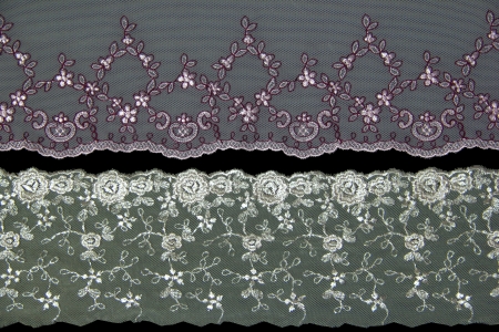 lacework line on black backgroundの写真素材