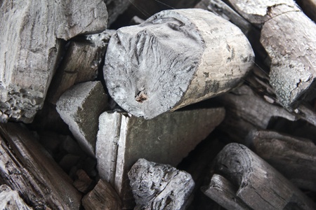 Close-Up Black charcoal textureの写真素材