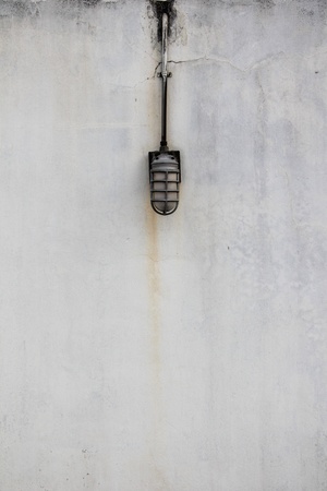 dirty grunge wall and old lightの写真素材
