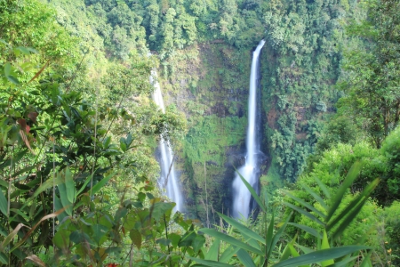 Waterfall at southern of laosの写真素材