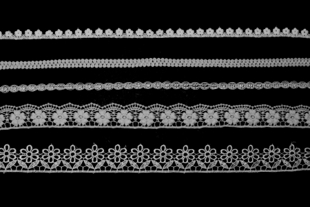 lacework line on black backgroundの写真素材