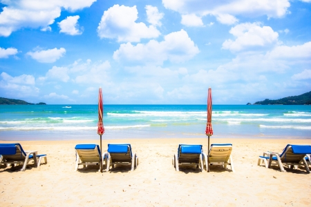 Beautiful beach at Patong beach , Phuket, Thailandの写真素材
