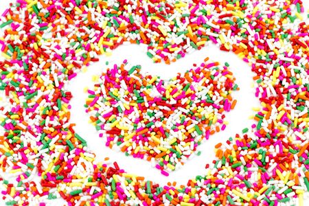 Sugar sprinkle dots, decoration for cake and bekeryの写真素材