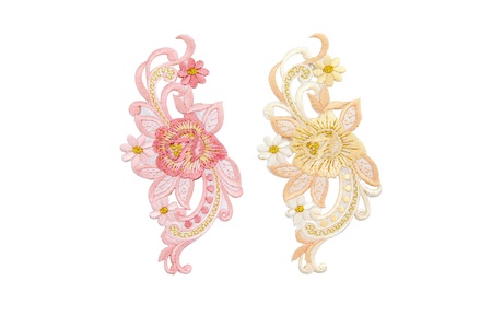 Isolate Flower Neckline embroidery fashionの写真素材