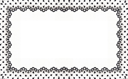 Frame made ââof floral lace with empty spaces の写真素材