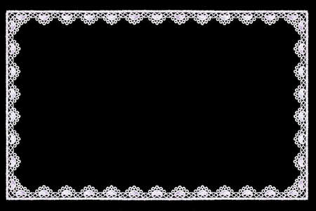 Frame made ââof floral lace with empty spaces の写真素材