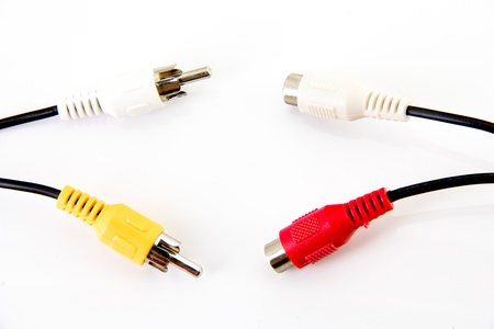 AV cable isolated on white