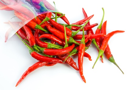 red hot chili pepper isolated on a white background