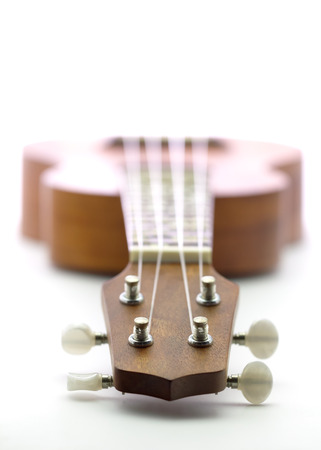 Ukulele isolated on white backgroundの写真素材