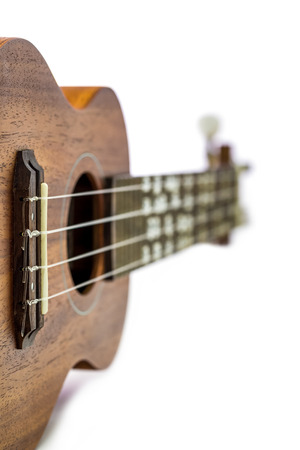 Ukulele isolated on white backgroundの写真素材