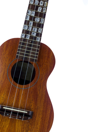 Ukulele fretboard, part of ukulele hawaiian guitarの写真素材