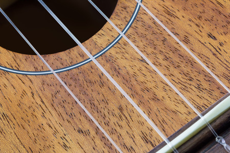 Close-up Part of ukulele guitarの写真素材