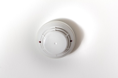 An alarm for fire or smoke  Also a carbon monoxide detector  Warning device の写真素材