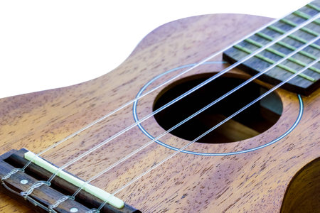 Close-up Part of ukulele guitar