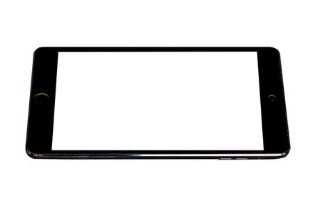 Tablet computer (tablet pc) on white backgroundのeditorial素材