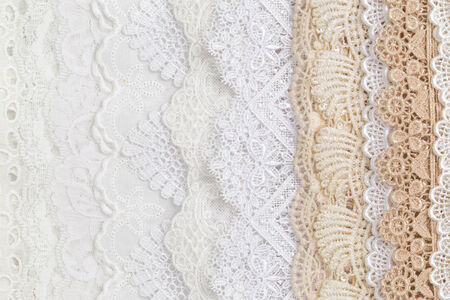 Collection of seamless lace cloth background and texture