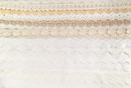 Collection of seamless lace cloth background and textureの写真素材
