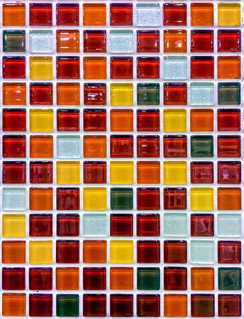 Mosaic tile wall background textureの写真素材