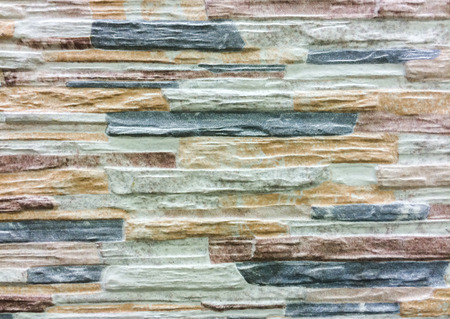 pattern of decorative slate stone wall surfaceの写真素材