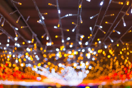 Out of focus Christmas light Abstract Background