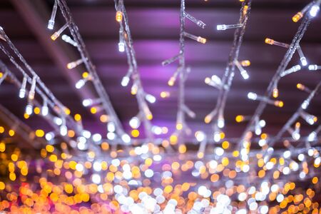Out of focus Christmas light Abstract Background