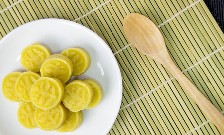 Thai sweet, Mung bean stuffing dessertの写真素材