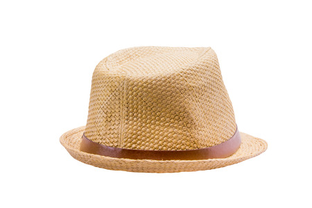 straw hat isolate on white backgroundの写真素材