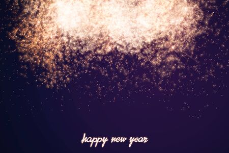 Happy new year written with Sparkle firework