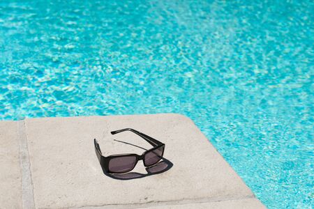 Swimming pool and sunglasses