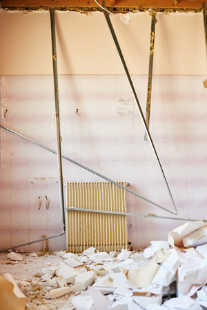 Destroyed home for demolitionの写真素材