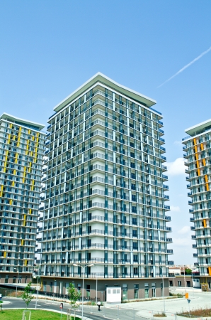 Complex of apartment buildings in Bucharest, Romaniaのeditorial素材