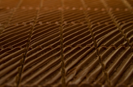 Chocolate cakes on the production lineの写真素材