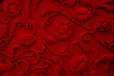 Red plaster flowersの写真素材