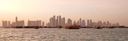 The business  center of Doha, Qatar