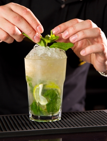 Cocktail on a bar counterの写真素材