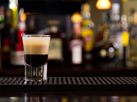 B-52 shot on a bar counter topの写真素材