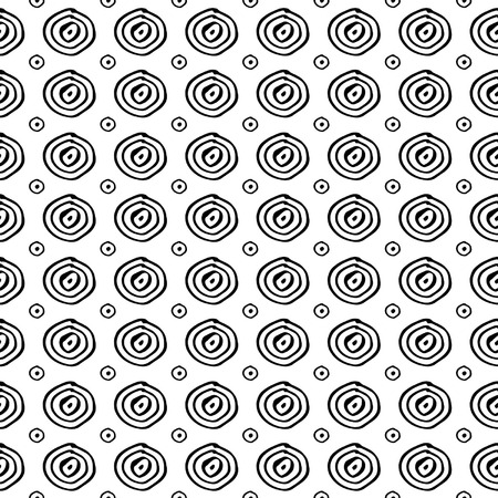 Seamless pattern with hand-drawn circle graphicのイラスト素材