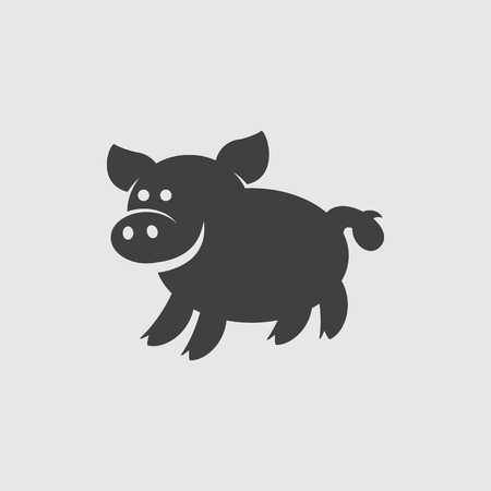 Pig icon illustration isolated vector sign symbolのイラスト素材