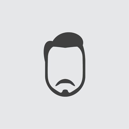 Beard icon illustration isolated vector sign symbolのイラスト素材
