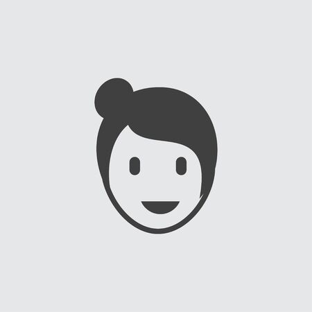 Woman hairstyle icon illustration isolated vector sign symbolのイラスト素材