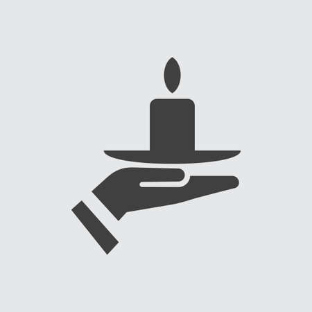 Candle icon illustration isolated vector sign symbolのイラスト素材