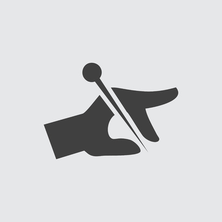 Acupuncture icon illustration isolated vector sign symbolのイラスト素材