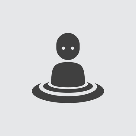 Man in spa icon illustration isolated vector sign symbolのイラスト素材