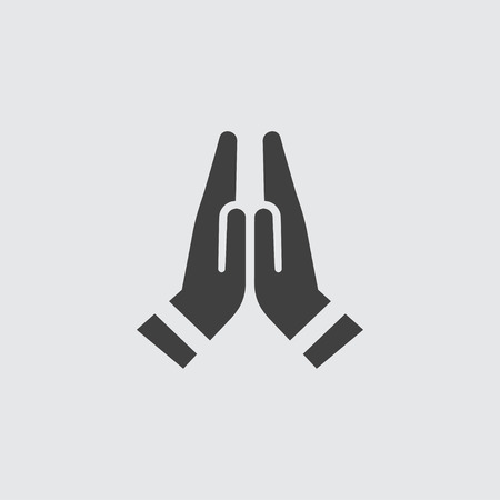 Prayer icon illustration isolated vector sign symbolのイラスト素材