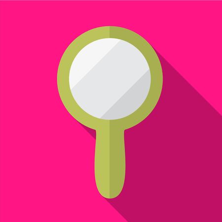 Hand mirror flat icon illustration isolated vector sign symbolのイラスト素材